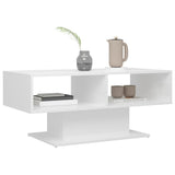 NNEVL Coffee Table High Gloss White 103.5x50x44.5 cm Chipboard