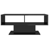NNEVL Coffee Table High Gloss Black 103.5x50x44.5 cm Chipboard