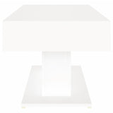 NNEVL Coffee Table White 96x50x45 cm Chipboard