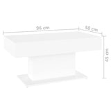 NNEVL Coffee Table White 96x50x45 cm Chipboard