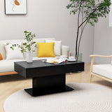 NNEVL Coffee Table Black 96x50x45 cm Chipboard