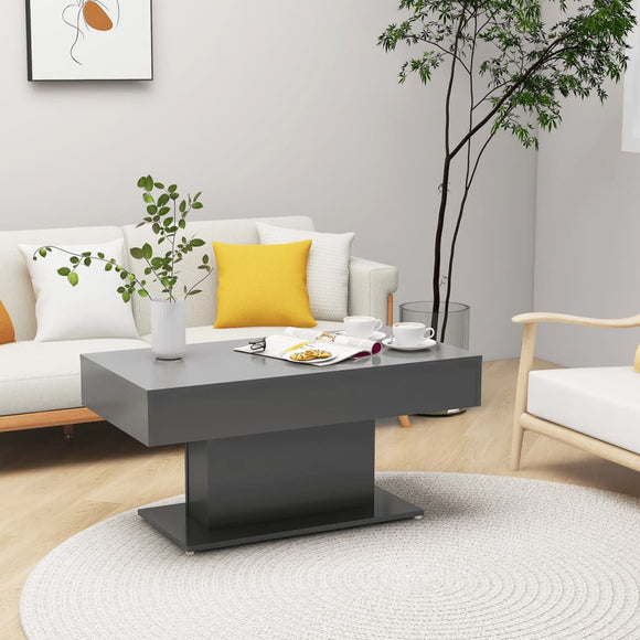 NNEVL Coffee Table Grey 96x50x45 cm Chipboard