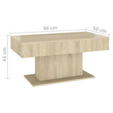 NNEVL Coffee Table Sonoma Oak 96x50x45 cm Chipboard