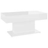 NNEVL Coffee Table High Gloss White 96x50x45 cm Chipboard