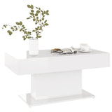 NNEVL Coffee Table High Gloss White 96x50x45 cm Chipboard