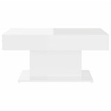 NNEVL Coffee Table High Gloss White 96x50x45 cm Chipboard