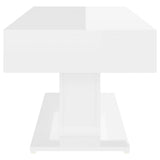 NNEVL Coffee Table High Gloss White 96x50x45 cm Chipboard