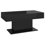 NNEVL Coffee Table High Gloss Black 96x50x45 cm Chipboard