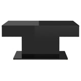 NNEVL Coffee Table High Gloss Black 96x50x45 cm Chipboard