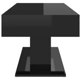 NNEVL Coffee Table High Gloss Black 96x50x45 cm Chipboard