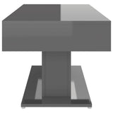 NNEVL Coffee Table High Gloss Grey 96x50x45 cm Chipboard
