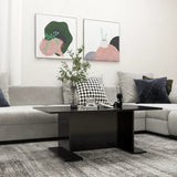 NNEVL Coffee Table Black 103.5x60x40 cm Chipboard