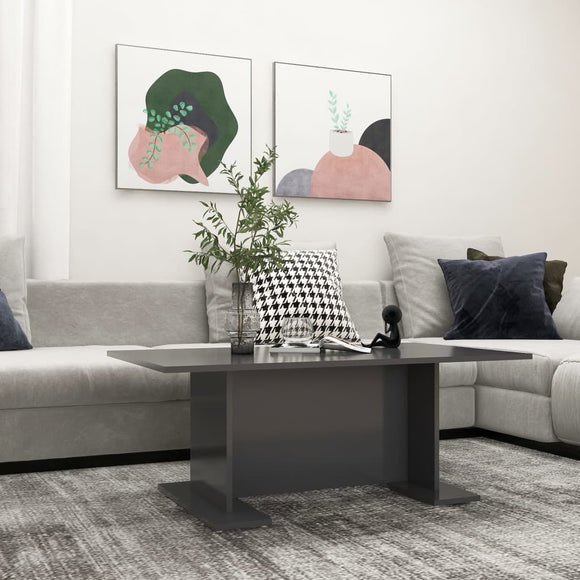 NNEVL Coffee Table Grey 103.5x60x40 cm Chipboard