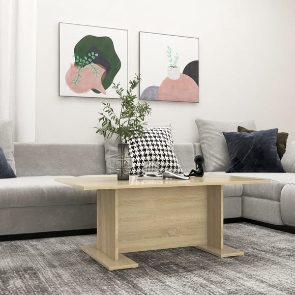 NNEVL Coffee Table Sonoma Oak 103.5x60x40 cm Chipboard
