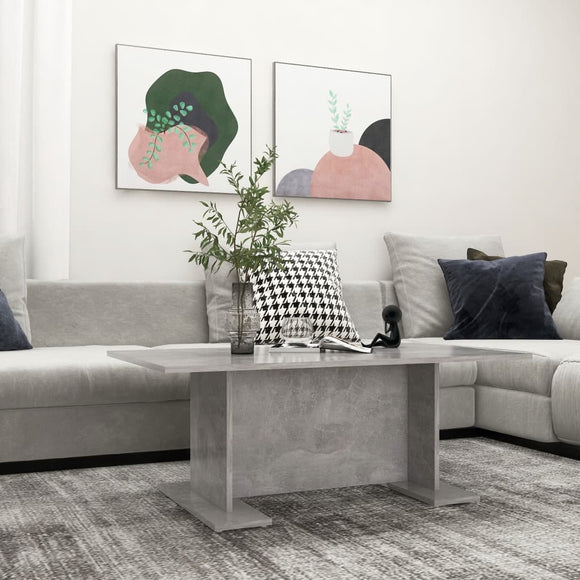 NNEVL Coffee Table Concrete Grey 103.5x60x40 cm Chipboard