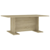 NNEVL Coffee Table White and Sonoma Oak 103.5x60x40 cm Chipboard