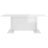 NNEVL Coffee Table High Gloss White 103.5x60x40 cm Chipboard