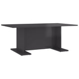 NNEVL Coffee Table High Gloss Grey 103.5x60x40 cm Chipboard