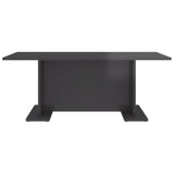NNEVL Coffee Table High Gloss Grey 103.5x60x40 cm Chipboard