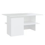 NNEVL Coffee Table White 90x60x46.5 cm Chipboard
