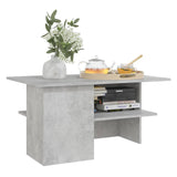 NNEVL Coffee Table Concrete Grey 90x60x46.5 cm Chipboard
