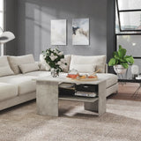 NNEVL Coffee Table Concrete Grey 90x60x46.5 cm Chipboard