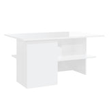 NNEVL Coffee Table High Gloss White 90x60x46.5 cm Chipboard