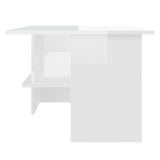 NNEVL Coffee Table High Gloss White 90x60x46.5 cm Chipboard