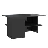 NNEVL Coffee Table High Gloss Black 90x60x46.5 cm Chipboard