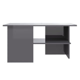 NNEVL Coffee Table High Gloss Grey 90x60x46.5 cm Chipboard