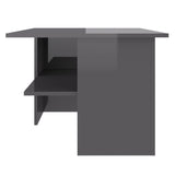 NNEVL Coffee Table High Gloss Grey 90x60x46.5 cm Chipboard