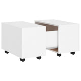 NNEVL Coffee Table White 60x60x38 cm Chipboard