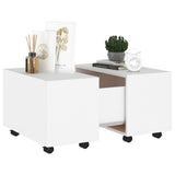 NNEVL Coffee Table White 60x60x38 cm Chipboard