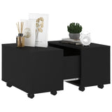 NNEVL Coffee Table Black 60x60x38 cm Chipboard