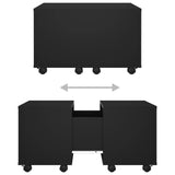 NNEVL Coffee Table Black 60x60x38 cm Chipboard