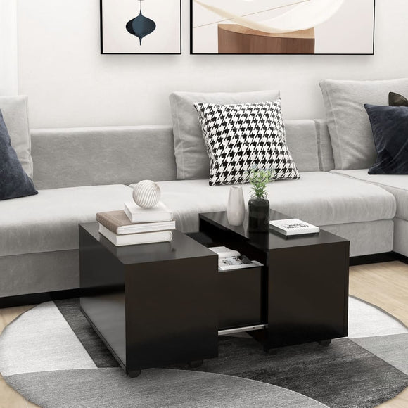 NNEVL Coffee Table Black 60x60x38 cm Chipboard