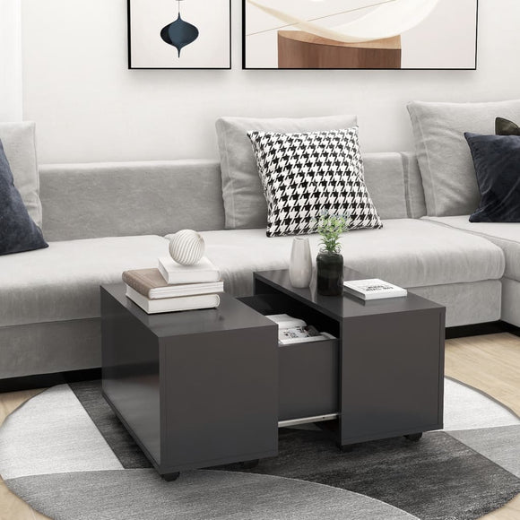 NNEVL Coffee Table Grey 60x60x38 cm Chipboard