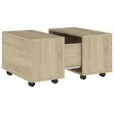 NNEVL Coffee Table Sonoma Oak 60x60x38 cm Chipboard