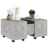 NNEVL Coffee Table Concrete Grey 60x60x38 cm Chipboard