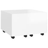 NNEVL Coffee Table High Gloss White 60x60x38 cm Chipboard