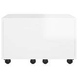 NNEVL Coffee Table High Gloss White 60x60x38 cm Chipboard