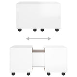 NNEVL Coffee Table High Gloss White 60x60x38 cm Chipboard
