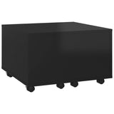 NNEVL Coffee Table High Gloss Black 60x60x38 cm Chipboard