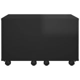 NNEVL Coffee Table High Gloss Black 60x60x38 cm Chipboard
