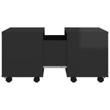 NNEVL Coffee Table High Gloss Black 60x60x38 cm Chipboard