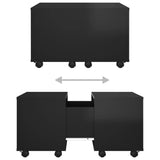 NNEVL Coffee Table High Gloss Black 60x60x38 cm Chipboard