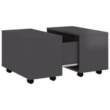 NNEVL Coffee Table High Gloss Grey 60x60x38 cm Chipboard