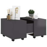 NNEVL Coffee Table High Gloss Grey 60x60x38 cm Chipboard