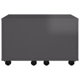 NNEVL Coffee Table High Gloss Grey 60x60x38 cm Chipboard