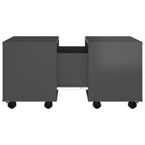 NNEVL Coffee Table High Gloss Grey 60x60x38 cm Chipboard